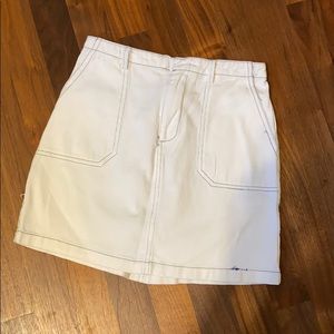 Girls White Jean Skirt